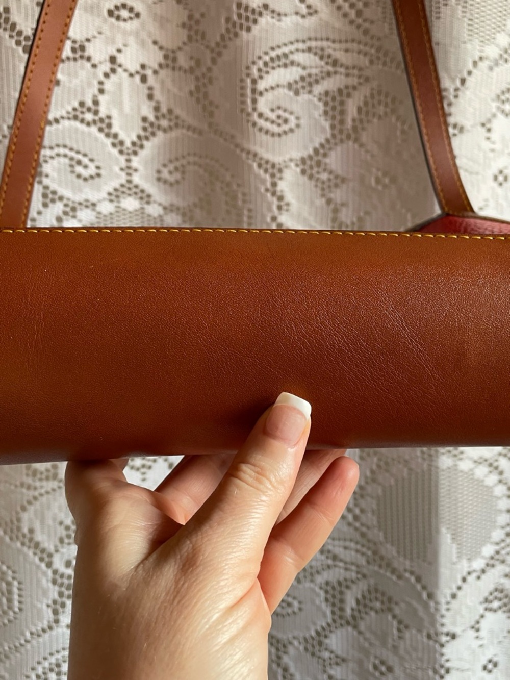 Dooney & Bourke Look Alike Red Pebbled Leather Crossbody Bag - Picture 7 of 16